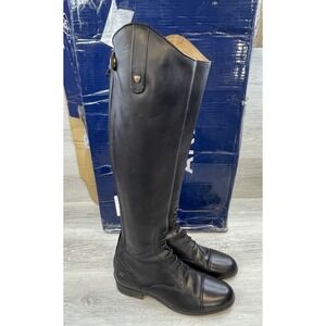 Ariat Women's Heritage 10.5 Field Zip Tall Riding Boots in Black Slim Calf